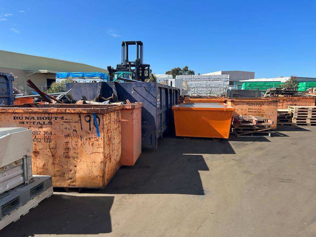 Scrap metal bins